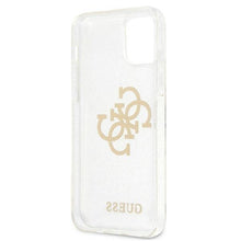 Заредете изображение във визуализатора на галерията – Guess GUHCP12LPCUGL4GTR iPhone 12 Pro Max 6,7" transparent hard case Glitter 4G Big Logo - TopMag
