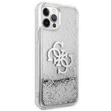 Заредете изображение във визуализатора на галерията – Guess GUHCP12MLG4GSI iPhone 12/12 Pro 6,1" srebrny/silver hardcase 4G Big Liquid Glitter - TopMag

