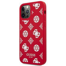 Заредете изображение във визуализатора на галерията – Guess GUHCP12MLSPEWRE iPhone 12/12 Pro 6,1" czerwony/red hard case Peony Collection - TopMag
