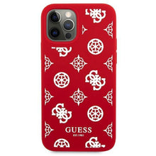 Заредете изображение във визуализатора на галерията – Guess GUHCP12MLSPEWRE iPhone 12/12 Pro 6,1" czerwony/red hard case Peony Collection - TopMag

