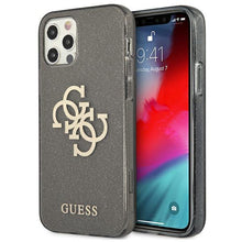Заредете изображение във визуализатора на галерията – Guess GUHCP12MPCUGL4GBK iPhone 12/12 Pro 6,1" czarny/black hard case Glitter 4G Big Logo - TopMag
