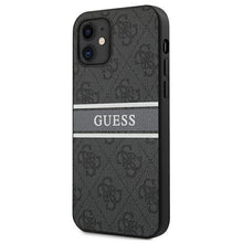 Заредете изображение във визуализатора на галерията – Guess GUHCP12S4GDGR iPhone 12 mini 5,4" szary/grey hardcase 4G Stripe - TopMag
