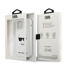 Заредете изображение във визуализатора на галерията – Karl Lagerfeld KLHCP12LSLCHWH iPhone 12 Pro Max 6,7" hardcase biały/white Silicone Choupette - TopMag
