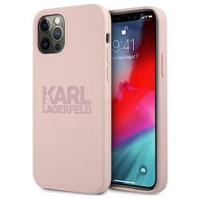 Заредете изображение във визуализатора на галерията – Karl Lagerfeld KLHCP12LSTKLTLP iPhone 12 Pro Max 6,7" Silicone Stack Logo różowy/pink - TopMag
