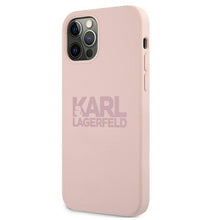 Заредете изображение във визуализатора на галерията – Karl Lagerfeld KLHCP12LSTKLTLP iPhone 12 Pro Max 6,7" Silicone Stack Logo różowy/pink - TopMag
