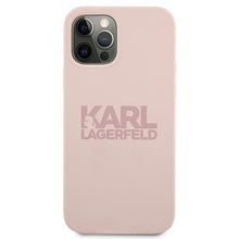 Заредете изображение във визуализатора на галерията – Karl Lagerfeld KLHCP12LSTKLTLP iPhone 12 Pro Max 6,7" Silicone Stack Logo różowy/pink - TopMag
