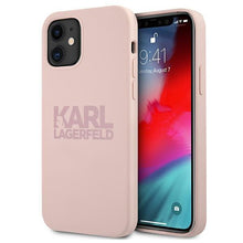 Заредете изображение във визуализатора на галерията – Karl Lagerfeld KLHCP12SSTKLTLP iPhone 12 mini 5,4" Silicone Stack Logo różowy/pink - TopMag
