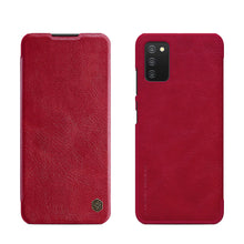 Заредете изображение във визуализатора на галерията – Nillkin Qin leather holster for Samsung Galaxy A03s red - TopMag
