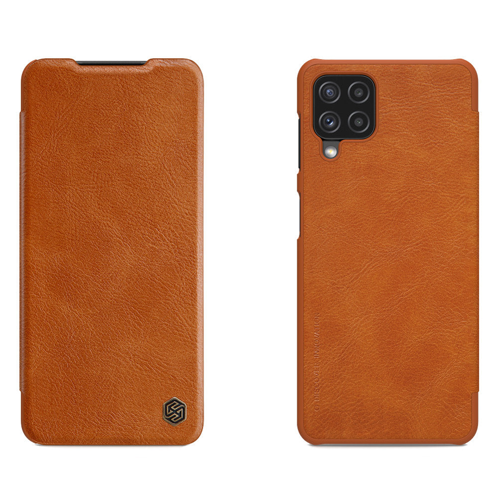 Nillkin Qin original leather case cover for Samsung Galaxy A22 4G brown - TopMag