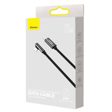 Заредете изображение във визуализатора на галерията – Baseus Legend Mobile Game Elbow Cable USB Type C - Lightning 20W Power Delivery 1m black (CATLCS-01) - TopMag
