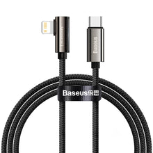 Заредете изображение във визуализатора на галерията – Baseus Legend Mobile Game Elbow Cable USB Type C - Lightning 20W Power Delivery 1m black (CATLCS-01) - TopMag
