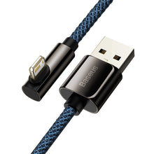 Заредете изображение във визуализатора на галерията – Baseus Legend Mobile Game Elbow Cable USB - Lightning 2.4A 1m blue (CACS000003) - TopMag
