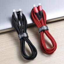 Заредете изображение във визуализатора на галерията – Joyroom kabel MFI przewód USB Typ C - Lightning 2,1A 1,2m czarny (ST-C04 1,2M Black) - TopMag
