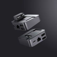 Заредете изображение във визуализатора на галерията – Joyroom Multifunctional Hub USB Type C - USB 3.0 / RJ45 / HDMI / USB Type C / Thunderbolt for MacBook Pro gray (S-H121 Gray) - TopMag
