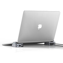 Заредете изображение във визуализатора на галерията – Joyroom Multifunctional Hub USB Type C - USB 3.0 / RJ45 / HDMI / USB Type C / Thunderbolt for MacBook Pro gray (S-H121 Gray) - TopMag
