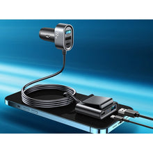 Заредете изображение във визуализатора на галерията – Joyroom car charger 2xPD + 2xQC3.0 72W 1.5m black (JR-CL05) - TopMag
