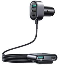 Заредете изображение във визуализатора на галерията – Joyroom car charger 2xPD + 2xQC3.0 72W 1.5m black (JR-CL05) - TopMag
