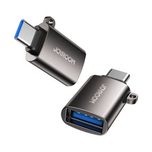 Заредете изображение във визуализатора на галерията – Joyroom USB 3.2 Gen 1 (Male) - USB Type C (Female) adapter black (S-H151 Black) - TopMag

