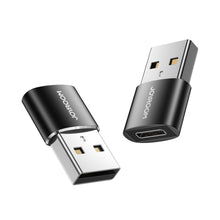 Заредете изображение във визуализатора на галерията – Joyroom adapter USB Type C (female) to USB (male) adapter black (S-H152 Black) - TopMag
