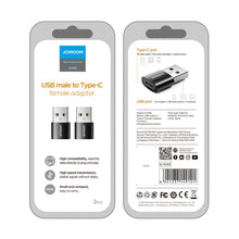 Заредете изображение във визуализатора на галерията – Joyroom adapter USB Type C (female) to USB (male) adapter black (S-H152 Black) - TopMag
