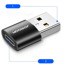 Заредете изображение във визуализатора на галерията – Joyroom adapter USB Type C (female) to USB (male) adapter black (S-H152 Black) - TopMag
