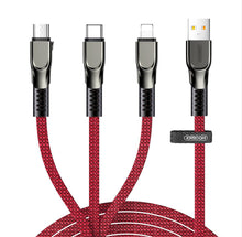 Заредете изображение във визуализатора на галерията – Joyroom 3in1 USB cable - Lightning / microUSB / USB Type C 3,5A 480 Mbps 1,3m red (S-1335K4) - TopMag
