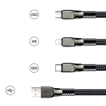 Заредете изображение във визуализатора на галерията – Joyroom 3in1 USB cable - Lightning / microUSB / USB Type C 3,5A 480 Mbps 1,3m red (S-1335K4) - TopMag
