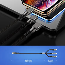 Заредете изображение във визуализатора на галерията – Joyroom 3in1 USB cable - Lightning / microUSB / USB Type C 3,5A 480 Mbps 1,3m red (S-1335K4) - TopMag
