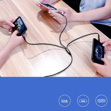 Заредете изображение във визуализатора на галерията – Joyroom 3in1 USB cable - Lightning / Lightning / USB Type C 3,5A 480 Mbps 1,3m red (S-1335K4) - TopMag
