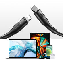 Заредете изображение във визуализатора на галерията – Joyroom USB Type C - Lightning cable Power Delivery 20W 2.4A 0.25m black (S-02524M3 Black) - TopMag
