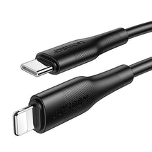 Заредете изображение във визуализатора на галерията – Joyroom USB Type C - Lightning cable Power Delivery 20W 2.4A 0.25m black (S-02524M3 Black) - TopMag
