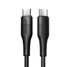 Заредете изображение във визуализатора на галерията – Joyroom USB Type C - USB Type C cable Power Delivery 60W 3A 0.25m black (S-02530M3 Black) - TopMag
