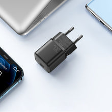 Заредете изображение във визуализатора на галерията – Joyroom fast wall charger USB Type C 20W Power Delivery Quick Charge 3.0 AFC black (L-P202) - TopMag
