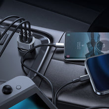 Заредете изображение във визуализатора на галерията – Joyroom fast car charger Quick Charge 3.0 (QC3.0) 4,5A 38W 3x USB (C-A19 black) - TopMag
