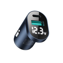 Заредете изображение във визуализатора на галерията – Joyroom C-A17 fast car charger USB / USB Type C 42,5W Quick Charge, Power Delivery, AFC, SCP silver - TopMag
