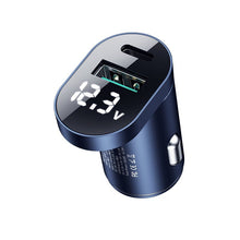 Заредете изображение във визуализатора на галерията – Joyroom C-A17 fast car charger USB / USB Type C 42,5W Quick Charge, Power Delivery, AFC, SCP blue - TopMag
