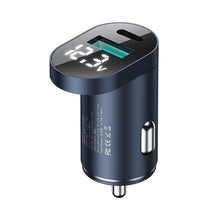 Заредете изображение във визуализатора на галерията – Joyroom C-A17 fast car charger USB / USB Type C 42,5W Quick Charge, Power Delivery, AFC, SCP blue - TopMag
