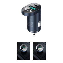 Заредете изображение във визуализатора на галерията – Joyroom C-A17 fast car charger USB / USB Type C 42,5W Quick Charge, Power Delivery, AFC, SCP blue
