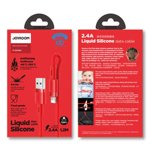 Заредете изображение във визуализатора на галерията – Joyroom USB - USB Typ C cable 2,4A 1,2 m (S-1224N2 Red) - TopMag
