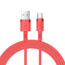 Заредете изображение във визуализатора на галерията – Joyroom USB - USB Typ C cable 2,4A 1,2 m (S-1224N2 Red) - TopMag
