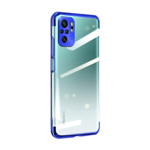 Заредете изображение във визуализатора на галерията – Clear Color Case Gel TPU Electroplating frame Cover for Xiaomi Redmi Note 10 5G / Poco M3 Pro blue - TopMag
