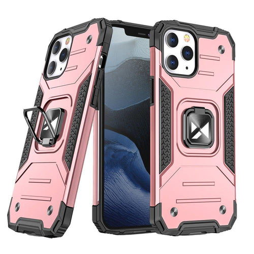 Wozinsky Ring Armor Case Kickstand Tough Rugged Cover for iPhone 13 rose gold - TopMag