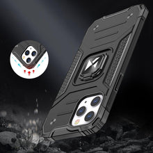 Заредете изображение във визуализатора на галерията – Wozinsky Ring Armor Case Kickstand Tough Rugged Cover for iPhone 13 black - TopMag
