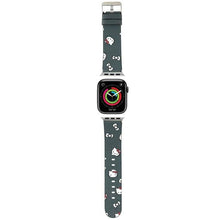 Заредете изображение във визуализатора на галерията – Original Strap HELLO KITTY strap Heads &amp; Bows Pattern HKAWMPSAPSK for Apple Watch 38/40/41mm black
