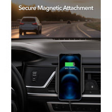 Заредете изображение във визуализатора на галерията – ESR Halolock magnetic wireless charger MagSafe air vent car mount black (17468-0) - TopMag
