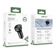 Заредете изображение във визуализатора на галерията – Acefast car charger usb a + typ c qc4.0 pd66w pps afc fcp lcd b4 black
