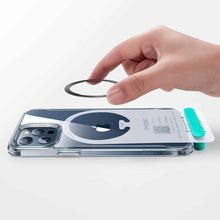 Заредете изображение във визуализатора на галерията – ESR Halolock universal magnetic MagSafe ring black &amp; silver (18762-0) - TopMag
