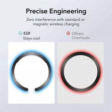 Заредете изображение във визуализатора на галерията – ESR Halolock universal magnetic MagSafe ring black &amp; silver (18762-0) - TopMag
