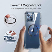 Заредете изображение във визуализатора на галерията – ESR Halolock universal magnetic MagSafe ring black &amp; silver (18762-0) - TopMag
