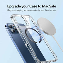 Заредете изображение във визуализатора на галерията – ESR Halolock universal magnetic MagSafe ring black &amp; silver (18762-0) - TopMag
